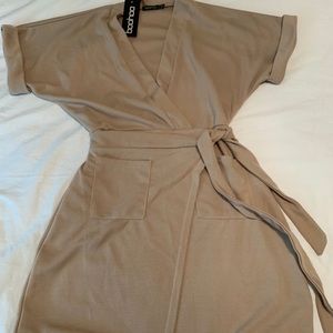 Boo hop wrap mini dress